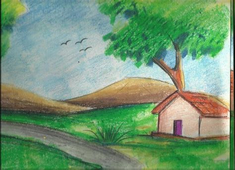 Scenery Drawing For Class 1 At Getdrawings Free Download