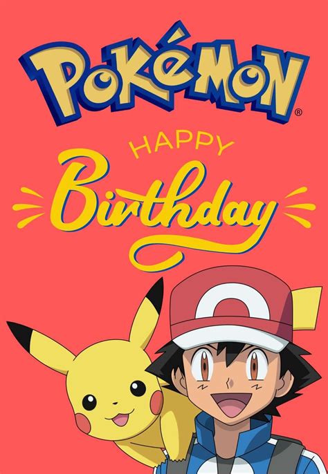Free Printable Pokemon Birthday Card Printable World Holiday