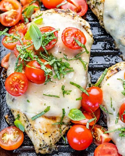 Juicy Grilled Chicken Margherita Healthy Fitness Meals