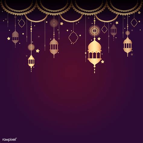 Download Premium Vector Of Eid Mubarak Lantern Background Vector 558903