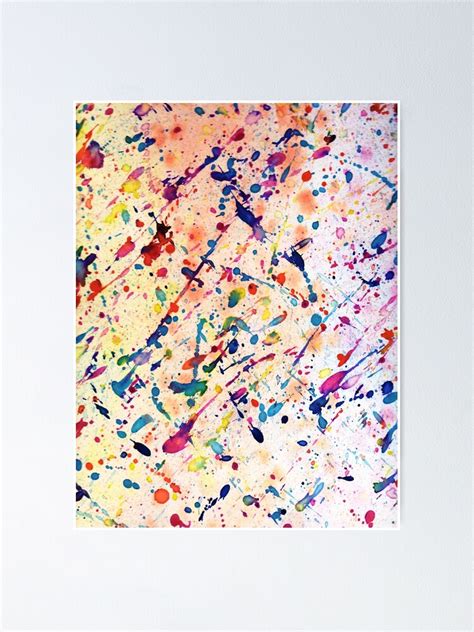 Rainbow Paint Spatter Poster For Sale By Saradaboru Redbubble