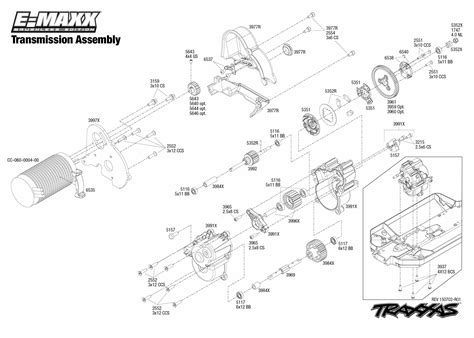 Exploded View Traxxas E Maxx 110 Brushless Transmission Astra