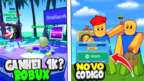 Ganhei 1k De Robux Com Desenho Usando Os Novos CÓdigos No Starving