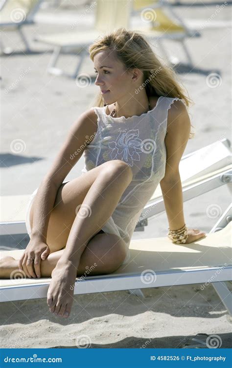 Glamorous Woman In Sun Dress A Stock Photo Image Of Looking Legs