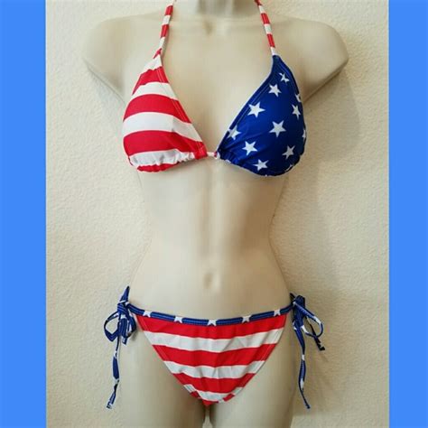 Swim Sexy Scrunch Stars Stripes Usa Flag Bikini Poshmark