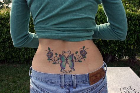 Lower Back Butterfly And Flower Tattoo Zaneman Flickr