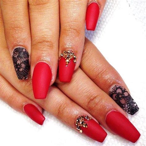 Pin By Emily Mars On Talons Long Red Nails Shiny Nails Designs