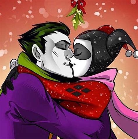 Harley Quinn Kissing Batman