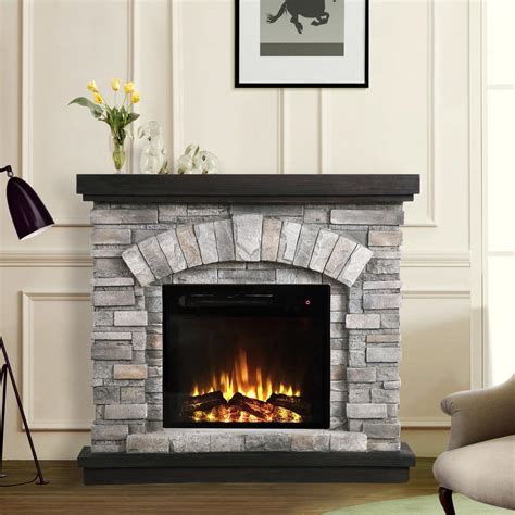 First, the card has a rewards program—offering 5% off everyday purchases. Unbranded 36 in. Freestanding Electric Fireplace in Gray-FFP20141 - The Home Depot