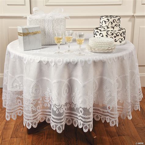 Round White Lace Tablecloth Oriental Trading