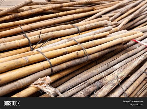 Pile Bamboo Rods Ready Image And Photo Free Trial Bigstock