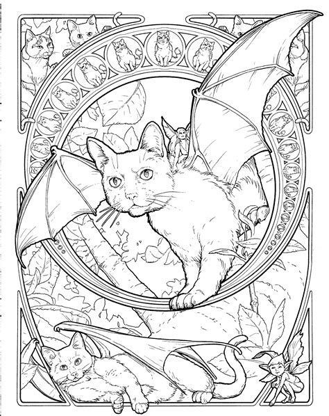 Pin By Bran Thompson On Art I Like Fairy Coloring Pages Cat Coloring