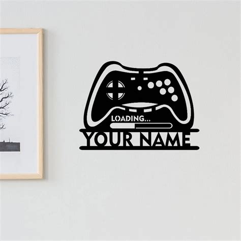Personalized Video Game Controller Metal Art Custom Gamer Name Sign