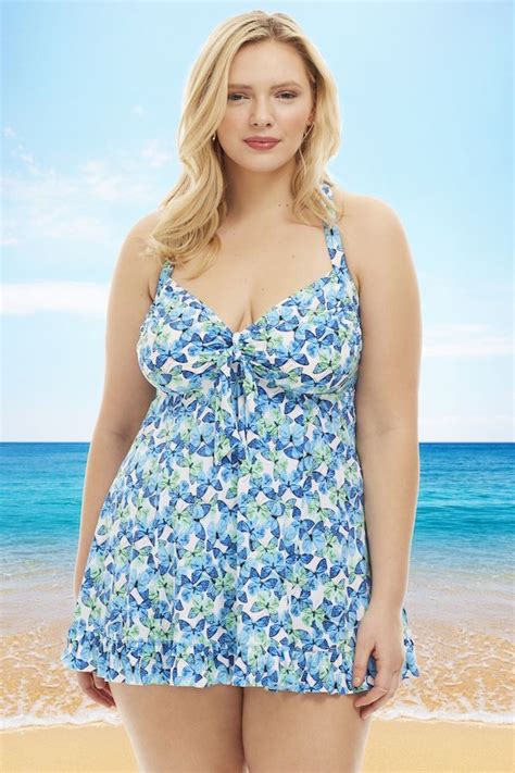 The Always For Me Flutter Plus Size Two Piece Swimdress Set Is Stylish