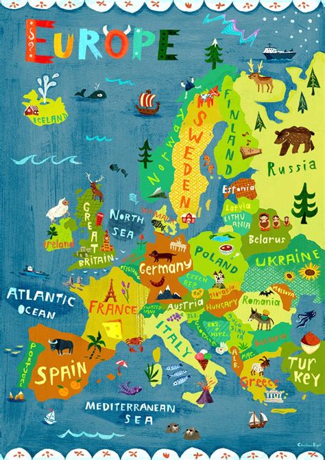 Image 0 Europe Map Illustration Map Illustration Illustrated Map