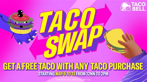 Fun Food Fights Swap Your Lunch For A Crunchy Beef Taco With This Limited Time Bogo Offer From