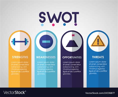 Swot Infographic Analysis Royalty Free Vector Image