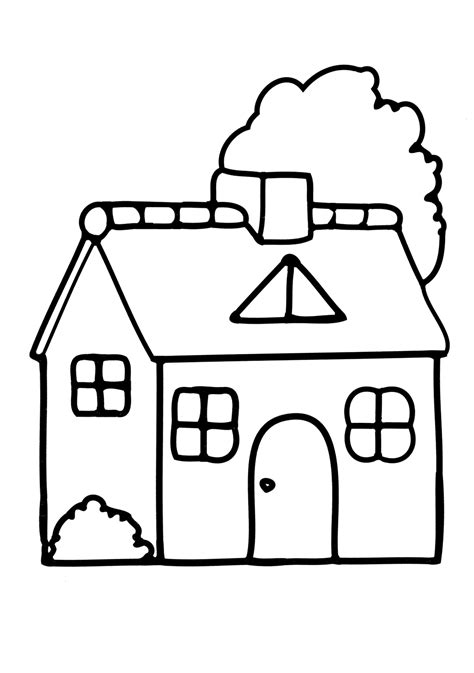 coloring page home