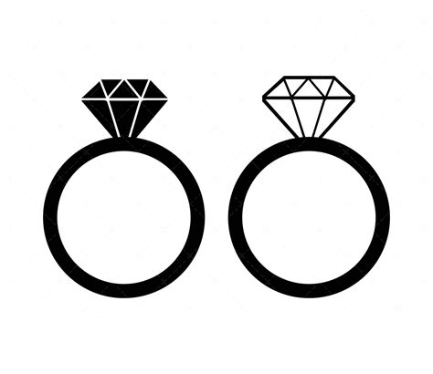 Diamond Ring Svg Wedding Ring Svg Wedding Clipart Cri