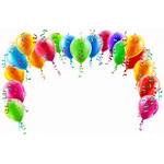Balloon Birthday Transparent Border Arch Colorful Clipart