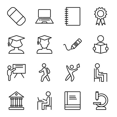 Commercial Use Vector Art Png Icon Set Of Education For Personal And