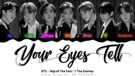 Bts Your Eyes Tell Lyrics Color Coded Kan Rom Eng Youtube