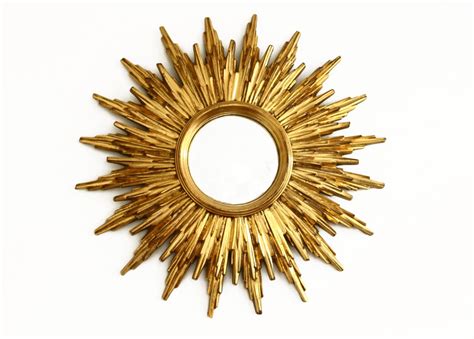 Vintage Sunburst Mirror Starburst Gold Convex Mirror