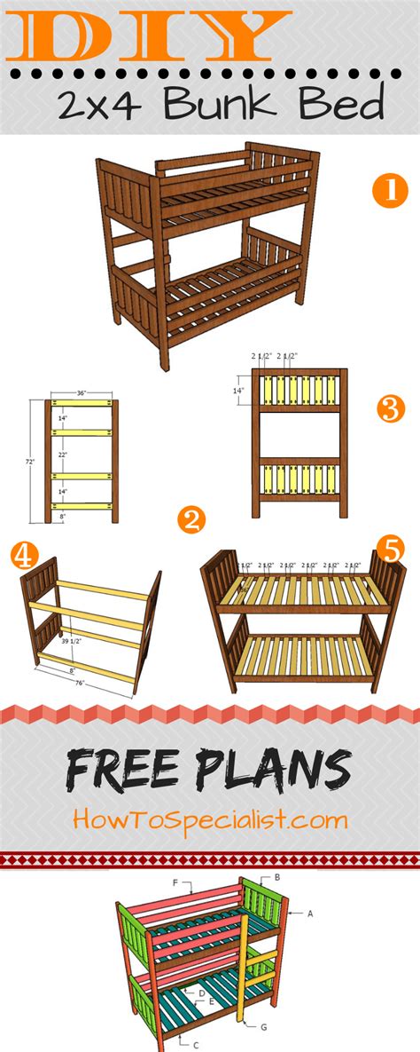 Free Plans For You To Learn How To Build A Bunk Bed From 2x4s I Have