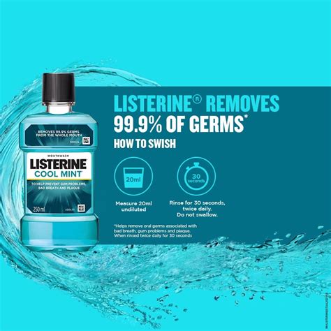listerine® cool mint® mouthwash 80ml 250ml and 500ml