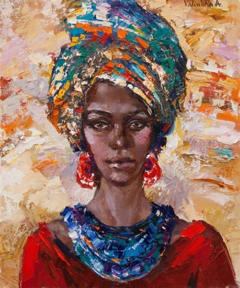Artfinder African Woman Portrait Painting Orig By Anastasiya