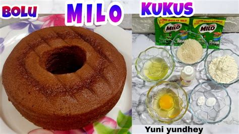 Kue bolu adalah salah satu camilan favorit yang disukai oleh banyak orang. bolu kukus Milo takaran sendok 1 butir telur || no mixer # ...
