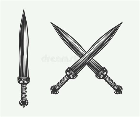 Roman Swords And Wreath Stock Vector Illustration Of Martial 17628361