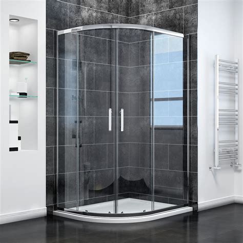 900 X 800 Mm Sliding Door Quadrant Shower Cubicle Enclosure Elegant