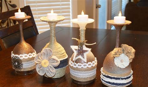 Diy Christmas Wine Glasses Candle Holders Diy Creative Crafts