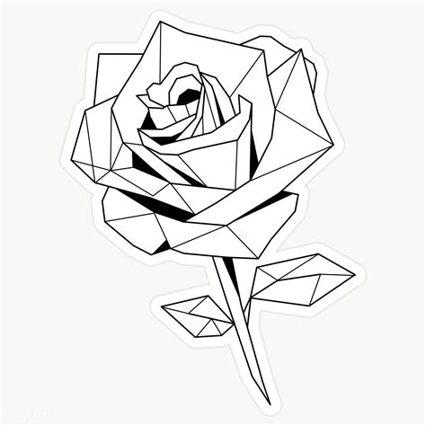 Black And White Rose Sticker Transparent Png Premium Image By