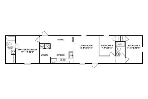 Our single wide mobile homes, aka single sections, range from the highly compact to the very spacious and come in a variety of widths, lengths enjoy browsing our impressive collection of single wide mobile home floor plans. 14x70 Mobile Home Floor Plan | plougonver.com