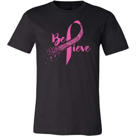 breast cancer awareness shirt believe pink ribbon shirt dashing tee
