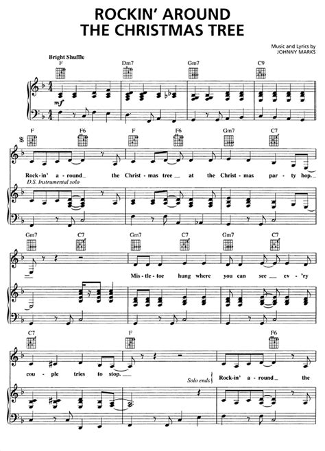 Find your perfect arrangement and access a variety of transpositions so you can print and play instantly, anywhere. ROCKIN' AROUND THE CHRISTMAS TREE Easy Piano Sheet music ...