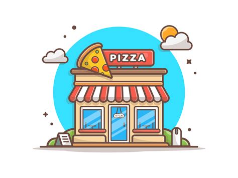 Pizza Shop 🍕🍕🍕 Shop Illustration Illustration Design Building