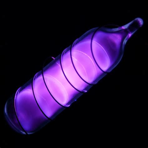 Argon is isolated on a large scale by the fractional distillation of liquid air. Chemical Elements - glowing Argon