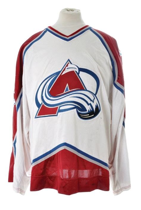 2 1996, 2001 stanley cup final appearances: Patrick Roy's 1996-97 Colorado Avalanche Game-Worn Jersey with LOA | Adidas jacket, Athletic ...