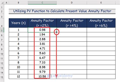 How To Calculate Annuity Factor In Excel 2 Ways Exceldemy