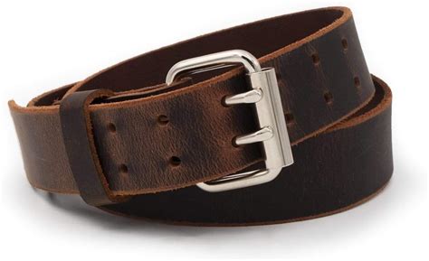 Double Down Leather Belt Made In Usa Brown Leather Belt For Men