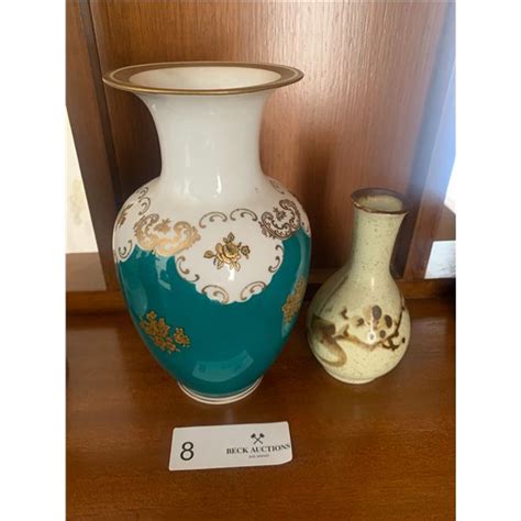 Reichenbach Fine China Vase Made In Germany And Ceramic Vase Made In Japan Beck Auctions Inc