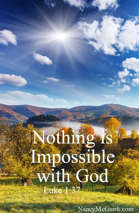 Nothing Is Impossible With God Luke 137 Prayer Scriptures