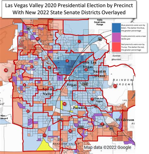 Vegas Valley 2020 Presidential Election 2022 Nv Senate Districts Ed Morrow Data