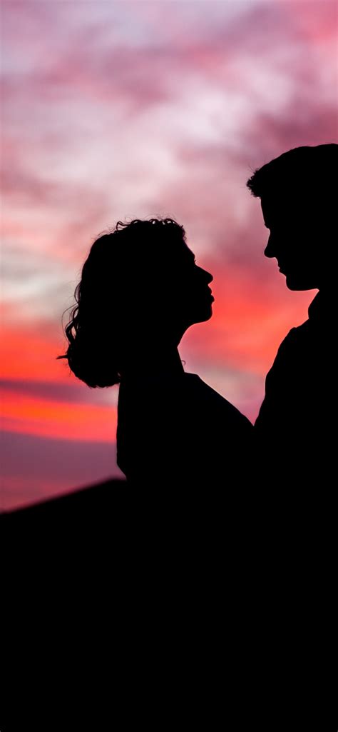 Couple Wallpaper 4k Silhouette Sunset Man Woman Romantic 5k Love