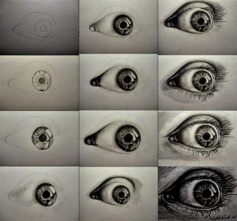 Steps To Draw A Realistic Eye With Charcoal Learn To Draw And Paint