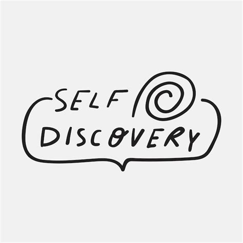 Premium Vector Self Discovery Hand Drawn Badge Lettering Graphic