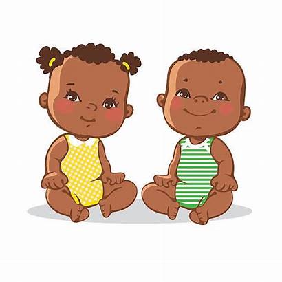 Babies Clipart Boy African American Toddler Vector